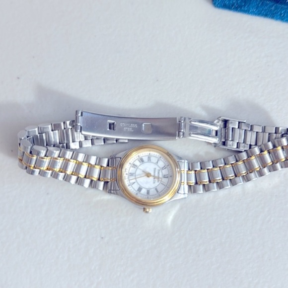 Tiffany & Co. Portfolio Silver and Gold Watch - Picture 3 of 6